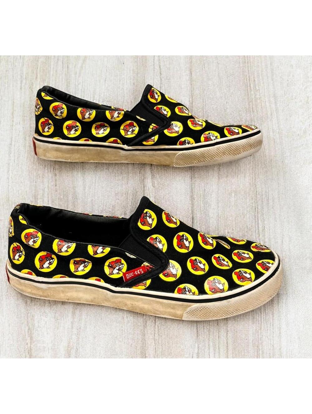 Buc-ees Beaver Logo Shoes 6-6.50 Slip-on Sneakers Buc-cees all over Print